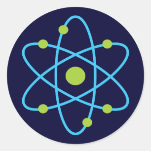 Science Atom Ronde Sticker