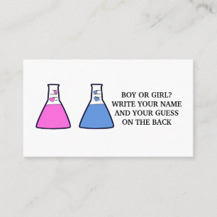 Science Beaker Gender Boy of Girl Raad Cards Visitekaartje
