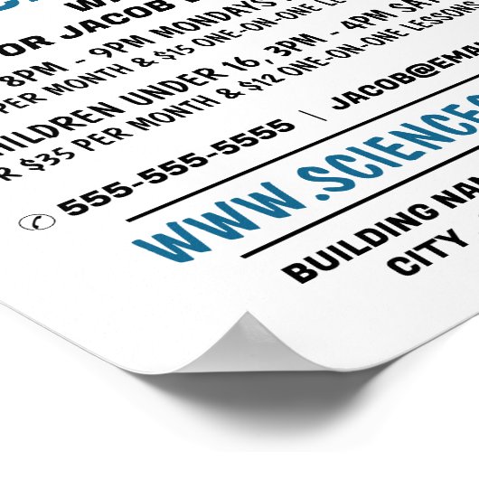 Science Beakers, Science Course Adverteren Poster (Hoek)