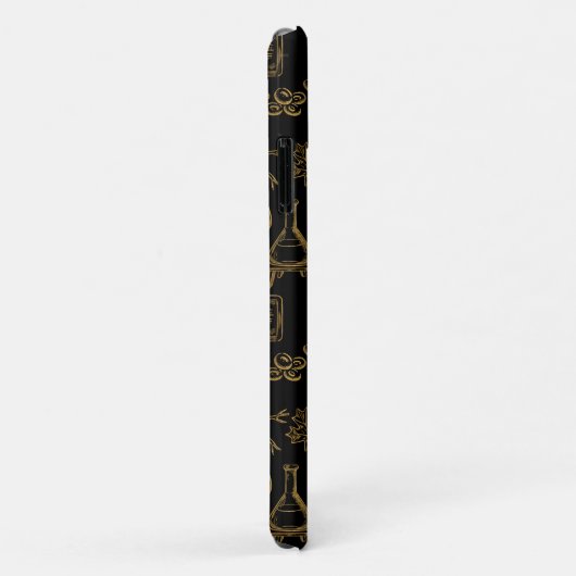 Science Biology Art Gold Pattern Monogram Case-Mate iPhone Case (Achterkant/rechts)