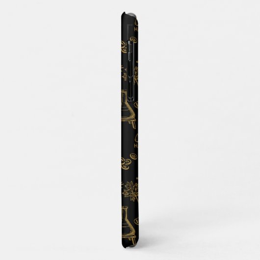 Science Biology Art Gold Pattern Monogram Case-Mate iPhone Case (Achterkant/links)