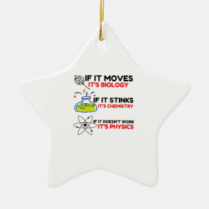 Science BIOLOGY CHEMISTRY PHYSICS Keramisch Ornament