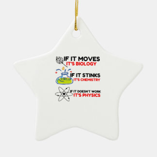 Science BIOLOGY CHEMISTRY PHYSICS Keramisch Ornament