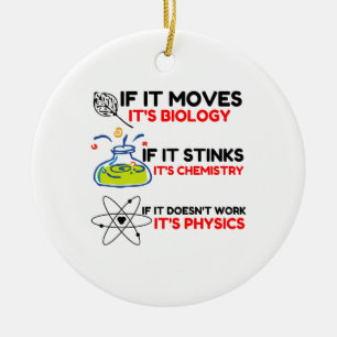 Science BIOLOGY CHEMISTRY PHYSICS Keramisch Ornament