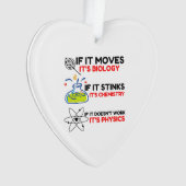 Science BIOLOGY CHEMISTRY PHYSICS Ornament (voorkant)