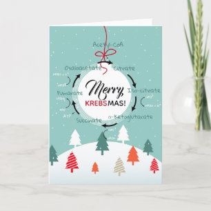 Science Biology Kreb's Cycle Kerstleraar Fun Feestdagen Kaart