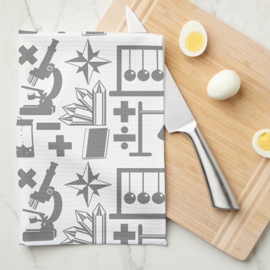 Science Biology Physics Geologie Wiskunde Patroon Theedoek (Quarter Fold)