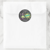 Science Birthday Party | Wetenschap is Fun Ronde Sticker (Tas)