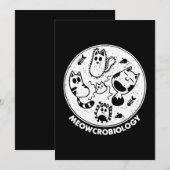 Science Cat Meowcro biology Feestdagenkaart (Voorkant / Achterkant)