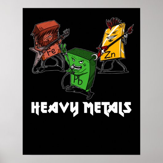 Science Chemistry Heavy Metals Nerd Geek Poster (Voorkant)