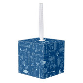 Science Chemistry Lab Kubus Ornament (Achter hoekig)