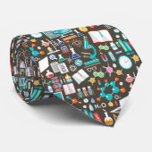 Science / Chemistry Patroon Stropdas (Opgerold)