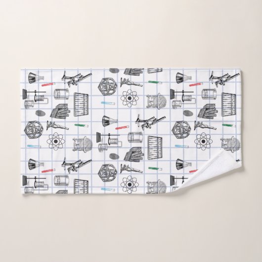 Science Chemistry Scientist Pattern Bad Handdoek (Handdoek)