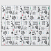 Science Chemistry Scientist Pattern Cadeaupapier (Vlak)