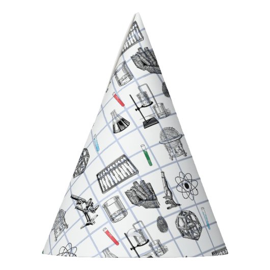 Science Chemistry Scientist Pattern Feesthoedjes (Links)