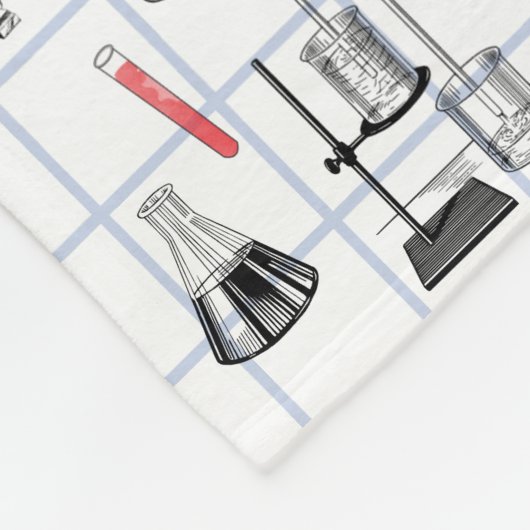 Science Chemistry Scientist Pattern Fleece Deken (Hoek)