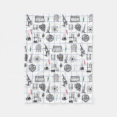 Science Chemistry Scientist Pattern Fleece Deken (Voorkant)