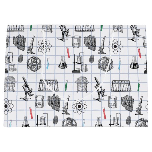 Science Chemistry Scientist Pattern Groot Cadeauzakje (Voorkant)