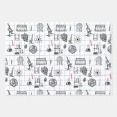 Science Chemistry Scientist Pattern Inpakpapier Vel (Voorkant 3)