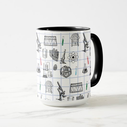 Science Chemistry Scientist Pattern Mok (Voorkant rechts)