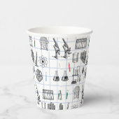 Science Chemistry Scientist Pattern Papieren Bekers (Rechts)