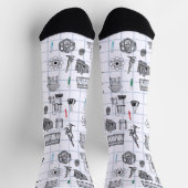 Science Chemistry Scientist Pattern Sokken (Top)