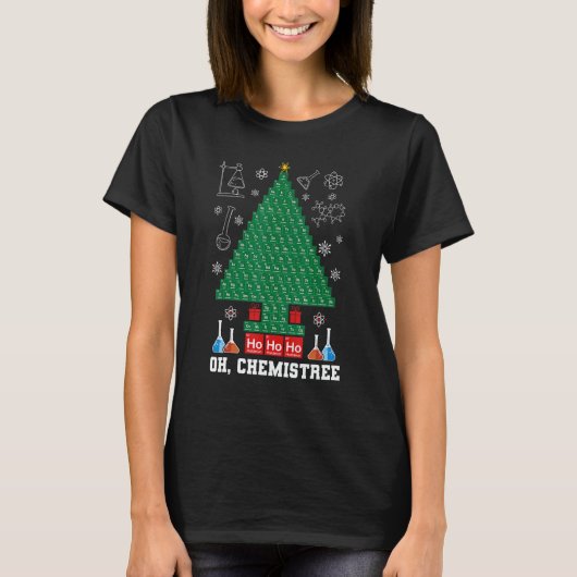 Science Christmas Oh Chemist Tree Chemistree Chemi T-shirt (Voorkant)