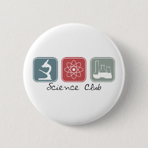 Science Club (Squares) Ronde Button 5,7 Cm