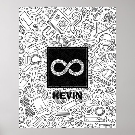 Science Custom Monogram - Infinity Symbol Poster (Voorkant)