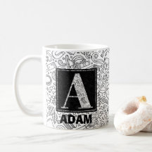 Science Custom Monogram - Letter A Coffee Mok