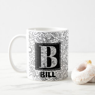 Science Custom Monogram - Letter B Coffee Mok