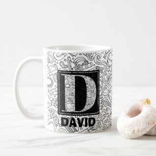 Science Custom Monogram - Letter D Coffee Mok
