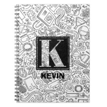 Science Custom Monogram - Letter K Notitieboek