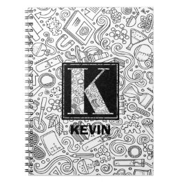 Science Custom Monogram - Letter K Notitieboek