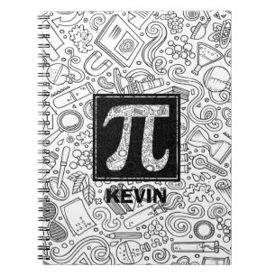Science Custom Monogram - Pi Symbol Notitieboek