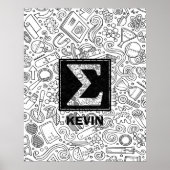 Science Custom Monogram - Sigma Symbol Poster (Voorkant)