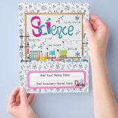 Science Custom Multomap Hoesje | Bewerkbaar ontwer Flyer (Hand)