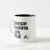 Science Dawkins rock & roll Tweekleurige Koffiemok (Voorkant links)