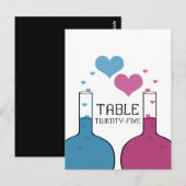 Science de l'amour Numéro de table Carte postale (Devant / Derrière)