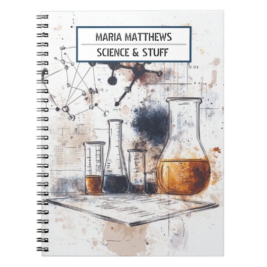 Science et chimie Carnet photo spirale (Devant)