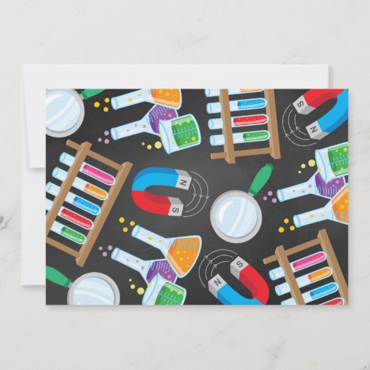 Science Experiment Anniversaire Fête Invitation (Dos)