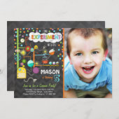 Science Experiment Anniversaire Fête Invitation (Devant / Derrière)