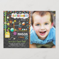 Science Experiment Anniversaire Fête Invitation