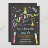 Science Experiment Birthday Invitation Boy Kaart (Voorkant / Achterkant)
