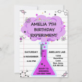Science Experiment Birthday Invitation Kaart (Voorkant)