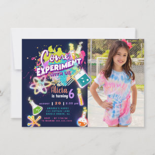Science Experiment Invitation with Foto Kaart