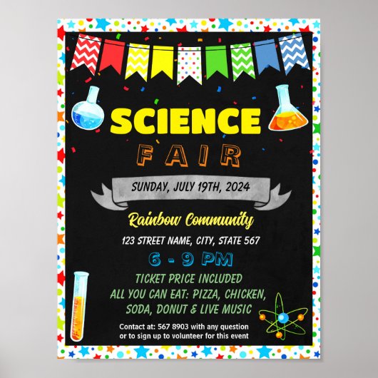 Science Fair evenement sjabloon Poster (Voorkant)