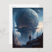 Science Fiction Alien City Landscape Sci Fi Briefkaart (Voorkant / Achterkant)