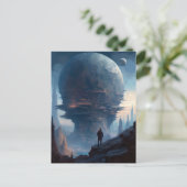 Science Fiction Alien City Landscape Sci Fi Briefkaart (Staand voorkant)