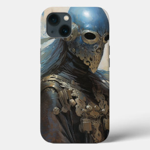 Science Fiction Alien Wearing Helmet Mask iPhone 13 Hoesje